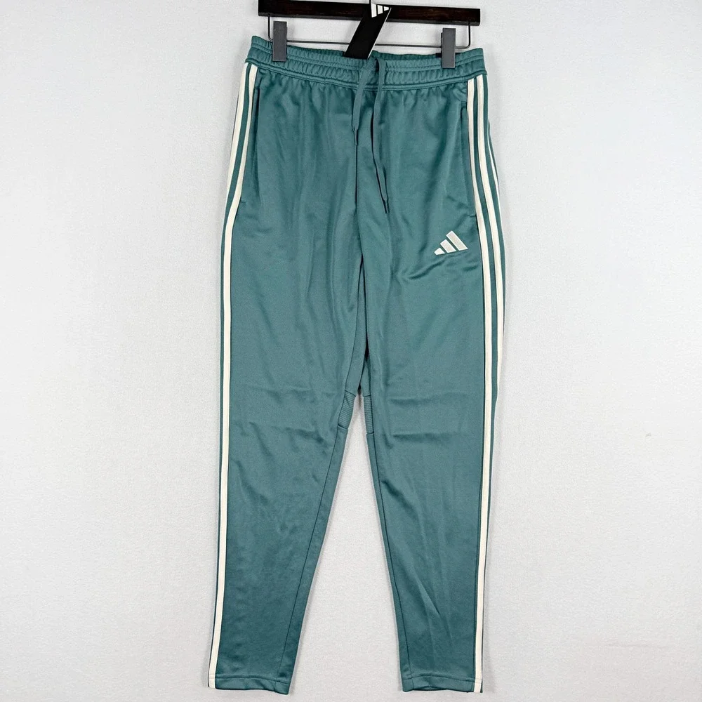 Adidas Tiro Essential Soccer Pants Size M Mens Teal/White KC3135, NWT